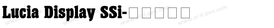 Lucia Display SSi字体转换